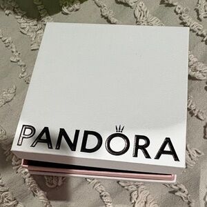 Pandora White and Pink Jewelry Box